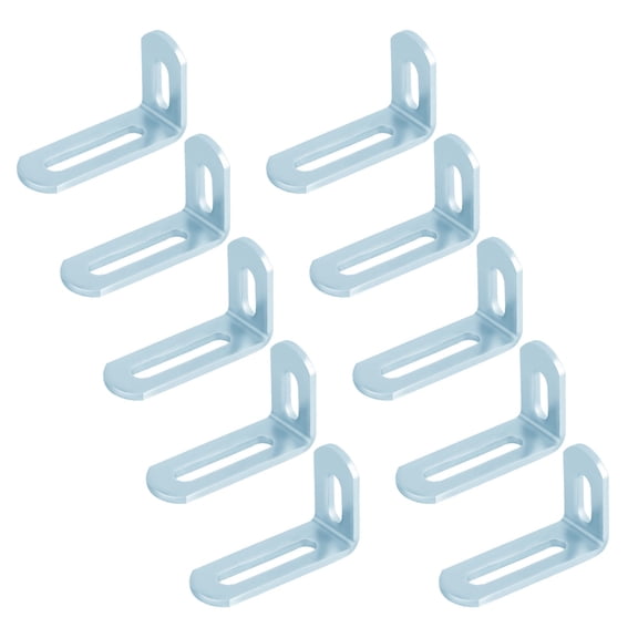10Pcs Adjustable Angles Brackets L Shaped Fixer Replacement Furniture Connector Protectors Shelf Brackets Easy to Instal
