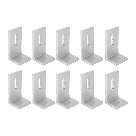 10Pcs Adjustable Solar L Brackets, Lightweight Aluminum Alloy Mounts for Easy Panel Installation, Corrosion-Resistant