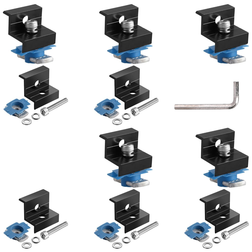 10Pcs Solar End Clamp Z Bracket for Solar Panel System Easy Installation