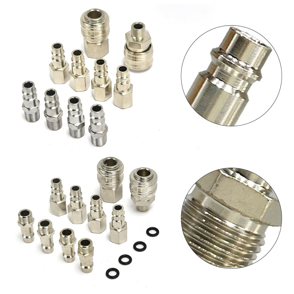 10Pcs Air Compressor Connector Kits 1/4 Quick Coupling Air Hose Connector B Fangkenuo