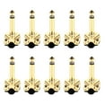 thumbnail image 1 of 10Pcs All Metal Shell 90 Degree Elbow 6.35mm Diameter Guitar Effect Line Audio Welding Plug, 1 of 8