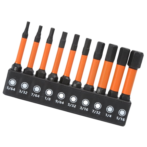 10Pcs Allen Wrenches Drill Bit Set Impacts Hexagon Head Screwdriver Bit Set 1/4inch Hexagon Shank Hexagon Bit Maintenance Tool