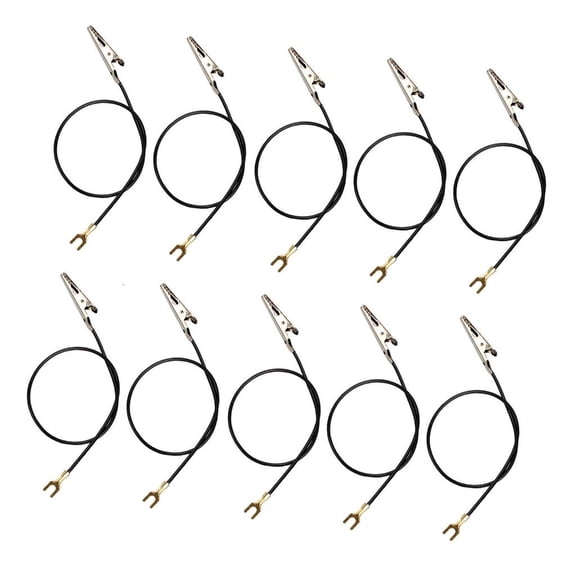 10Pcs Alligator Clip Test Leads Wire 23cm Long Testing Current Test Leads Wires