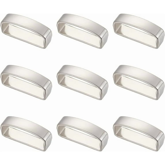 10Pcs Alloy Belt Loop Keeper Metal Men's Belt Buckle 17.5x5x7mm Belt Keeper Loop Large Hole Belt Loop for Men's Belt Fixing Men's Belt Buckle Accessories Fits 15.5x6mm Belt
