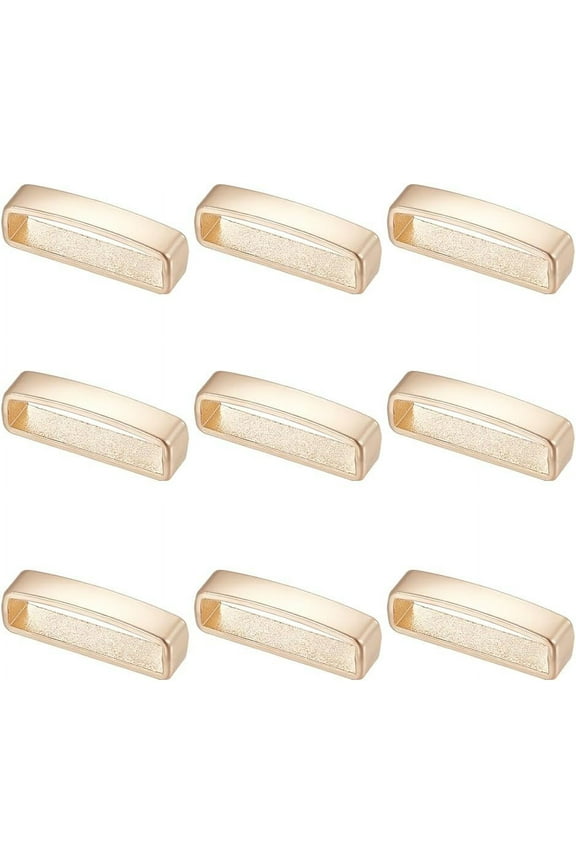 10Pcs Alloy Belt Loop Keeper Metal Men's Belt Buckle 22x5x7mm Belt Keeper Loop Large Hole Belt Loop for Men's Belt Fixing Men's Belt Buckle Accessories Fits 20x5mm Belt Gold