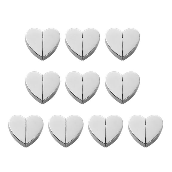 10Pcs Alloy Heart Curtain Clip Magnetic Closures Systems Eliminate Light Leaks Maintain Privacy Home Decoration