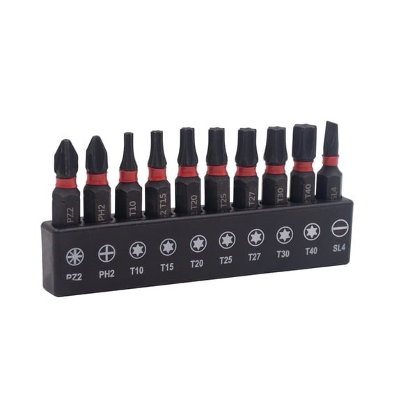 10Pcs Alloy Steel Metric Torxes Screwdriver Bit Set Durability Resistant For Professional Mechanics Tool