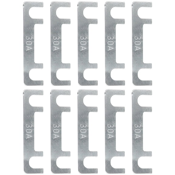 10Pcs Alloy Vehicle Fuses Blade Overload Protections Flat Fuses Sheet 30-100A For Car Circuits