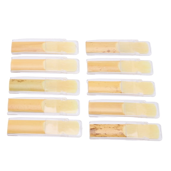 10Pcs Alto Saxophone Reeds 2.5 E Flat Sax Woodwind Accessories with Transparent Box