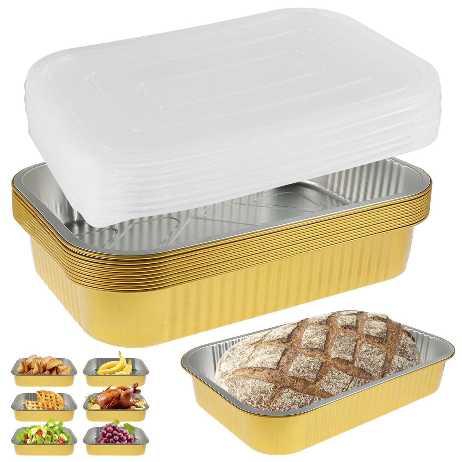  Lot45 Aluminum Catering Pan 3 Sections, 10pk - Disposable Aluminum  Tray Foil Pans, Oven Pans Take Out Pans for Catering: Home & Kitchen