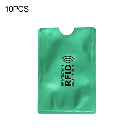 10Pcs Aluminium RFID Blocking Card Holder Case Anti-theft Protective Sleeve