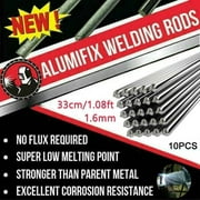 10Pcs Aluminium Welding Rods Wire Brazing Easy Melt Solder Low Temperature (1.6mm)