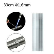 10Pcs Aluminium Welding Rods Wire Brazing Easy Melt Solder Low Temperature (33CM*1.6mm-10pcs)