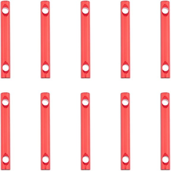 10Pcs Aluminum Alloy Rope Adjuster Tent Rope Tensioner Red Guyline Cord Fasteners Tent Rope Adjusters Tent Line Cord for Camping Accessories Hiking Outdoor