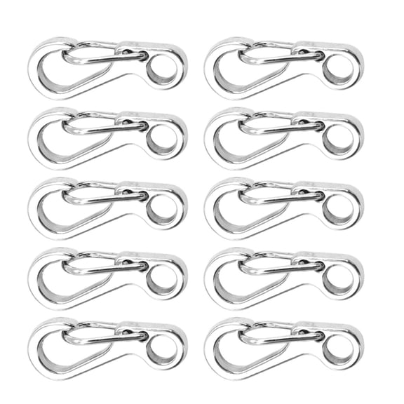 10Pcs Aluminum Alloy Small Carabiner Clip Spring Snapping Keyring Hook for Camping Traveling Hiking Keychains Enduring