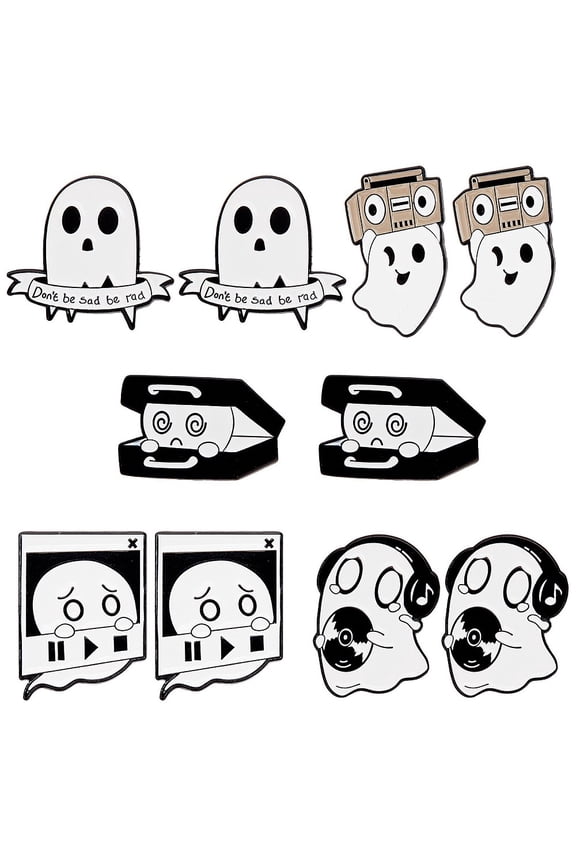 10Pcs Anime Enamel Pins Set Funny Lapel Pin 5 Styles Musical Instruments Cute Alloy Badges Brooch Bulk