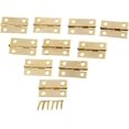 10Pcs Antique Bronze Gold Furniture Drawer Door Butt Hinge Decorative for Jewelry Box