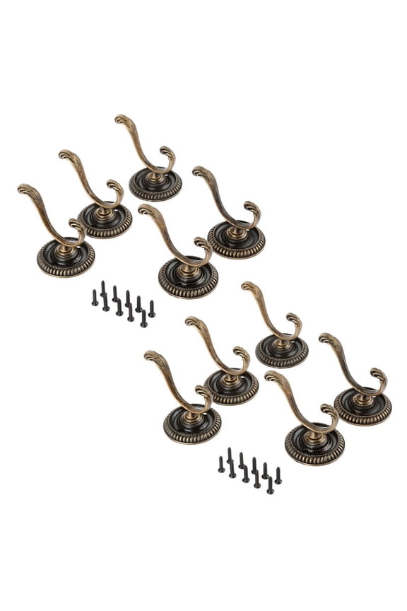 10Pcs Antique Door Hanger Hooks Vintage Bathroom Wall Hats Bag Keychain Zinc Alloy Hook