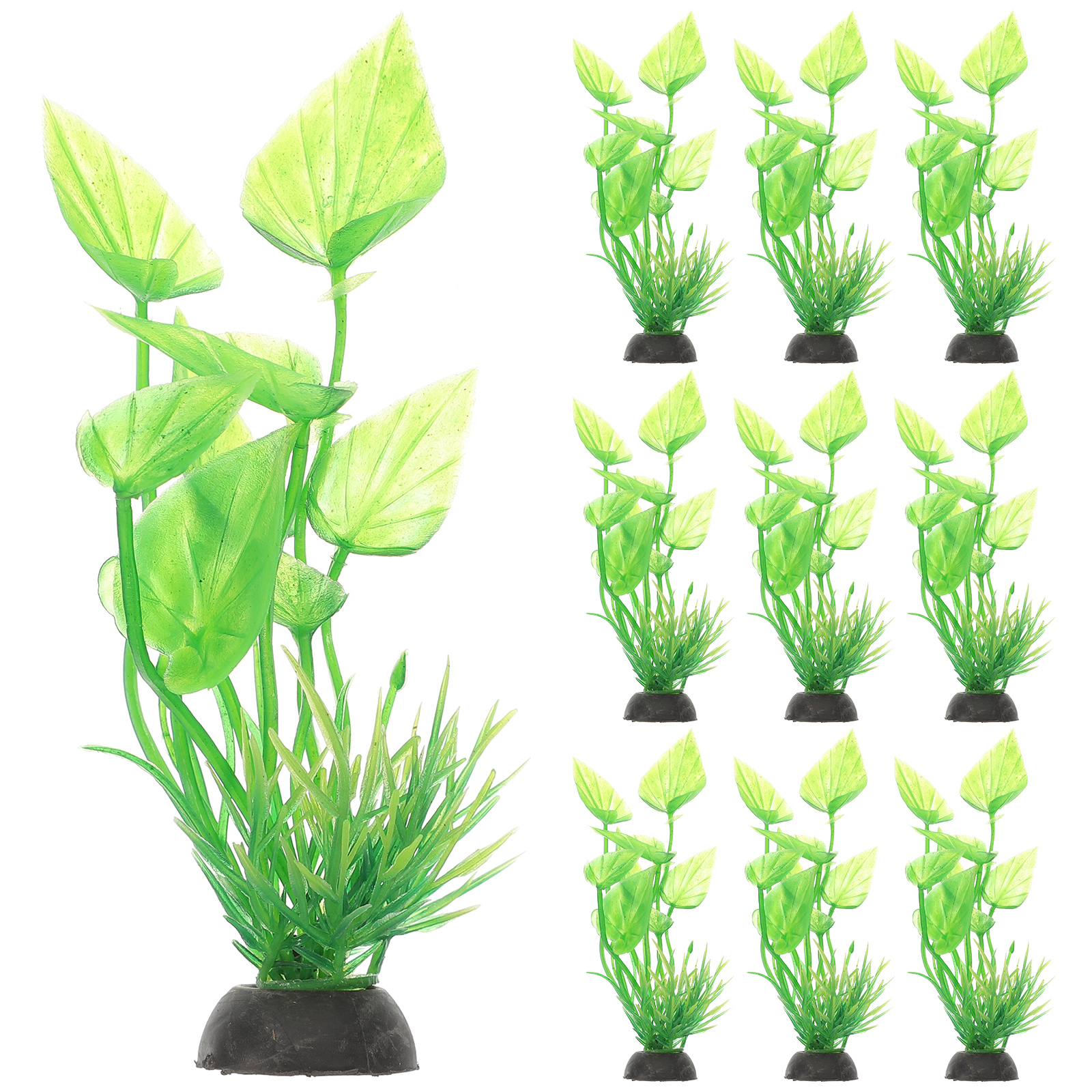 10Pcs Aquarium Fake Plants Lifelike Water Plants Decors Underwater