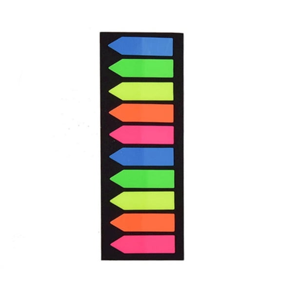 10Pcs Arrow Sticker Sticky Notes, 20 Sheets Page Marker Stickers, Tear and Use, for Book Notes Item Markers Office and Study Supplies