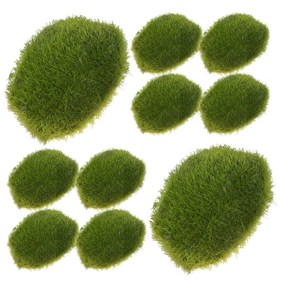 Alasum 10pcs Fish Tank Landscaping balls Green Resin Decoration Set
