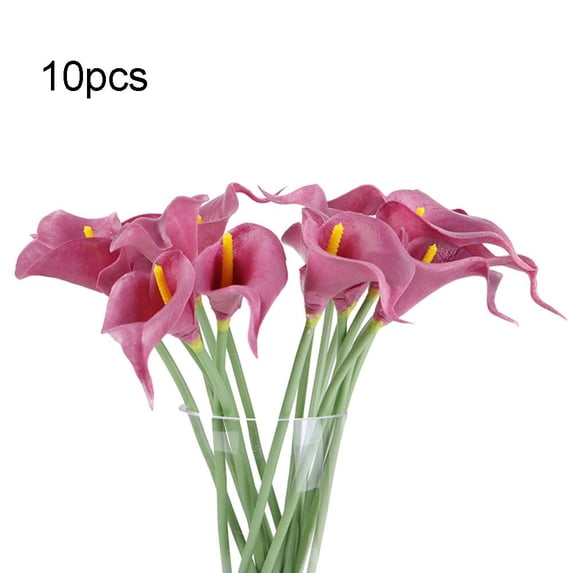 10Pcs Artificial Calla Lily Flowers Wedding Home Bouquet Multi-Colors Decor