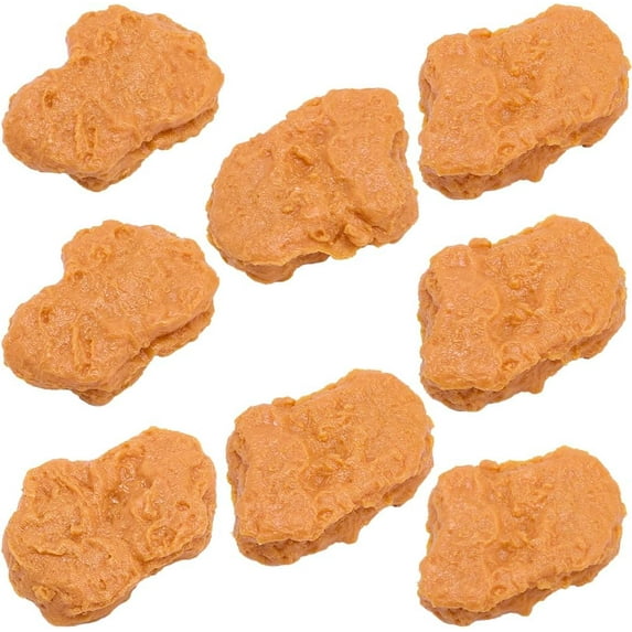 10Pcs Artificial Chicken Nuggets Fried Chicken Molds Plastic Simulation Lifelike Food Model Realistic Meat Props Sample for Party Home Kitchen Decoration Shop Display Photography Props