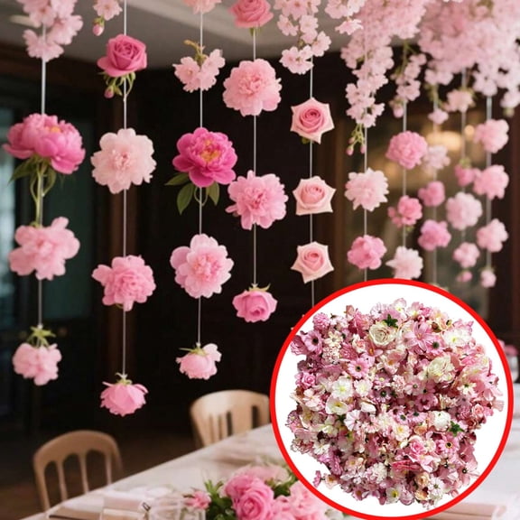 10Pcs Artificial Flower HeadsforDIY Floating Flower Craft, Variety Styles Small Fabric RosesforHanging Garland Home Wedding Decor