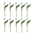 thumbnail image 1 of 10Pcs Artificial Flowers Realistic Tulips Silk Fake Flowers Decoration, No Fade Real Touch Faux Plant Vase Filler DIY Wedding Bouquet Spring Floral Picks for Home Party, Multicolor(White,13x2"), 1 of 8