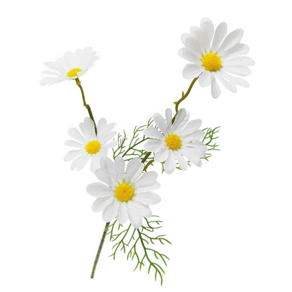 10Pcs Artificial Flowers White Artificial Daisy Flowers,Uv Resistant Outdoor Fake Wildflowers With Stems Faux Greenery Shrubs Plants Arrangements For Wedding Decoration Home Garden Decoration,10PCS