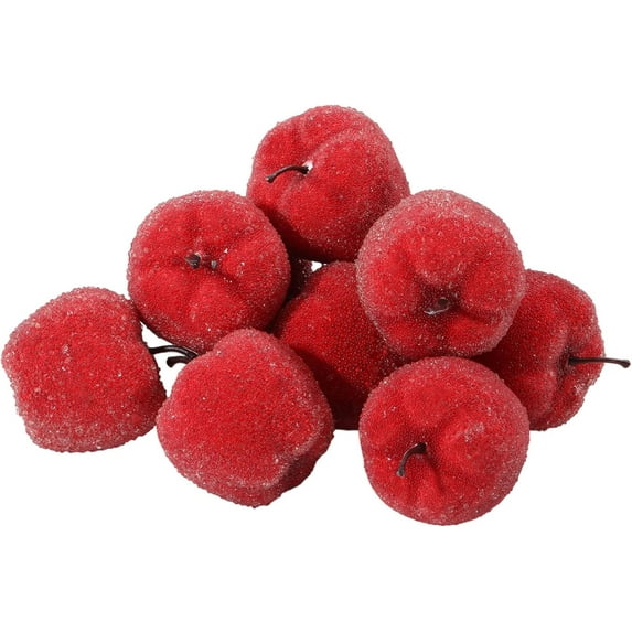 10Pcs Artificial Foams Apples Mini Red Foam Fruit Simulation Fruits Red Apples Mini Simulated Fruit for DIY handcrafting