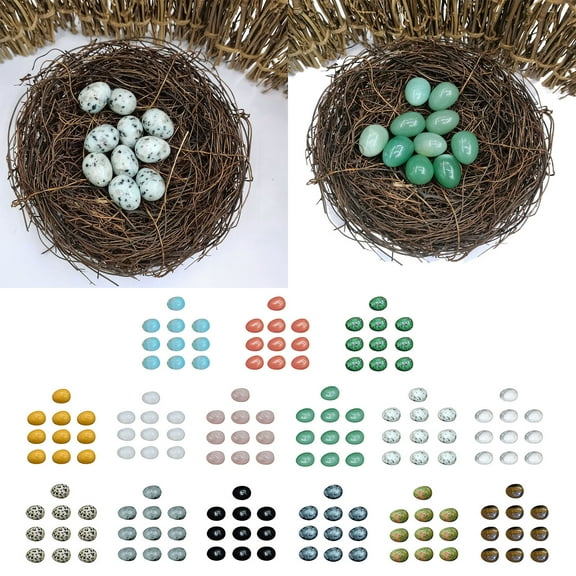 10Pcs Artificial Mini Crystal Eggs, Easter Egg Decoration, 0.79"
