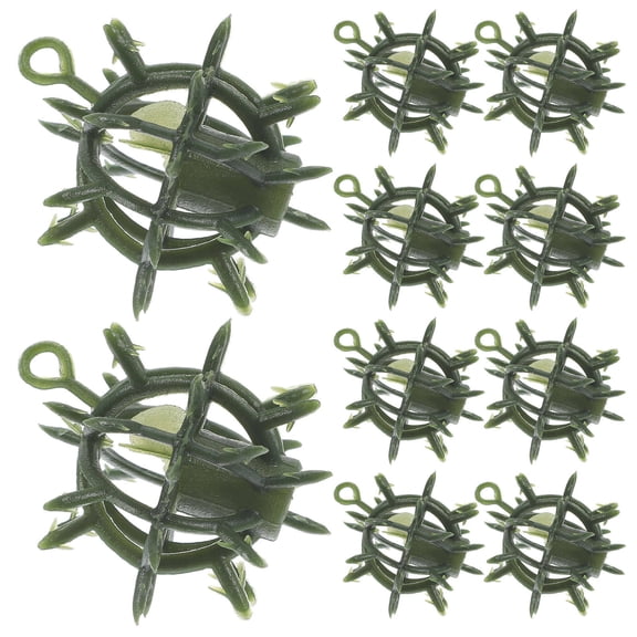 10Pcs Artificial Plant Topiary Ball Support Frame with Smooth Surface in Green