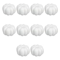 10Pcs Artificial Pumpkins 8cm OR 10cm White Foam Pumpkins for Halloween Thanksgiving Fall Home Party Table Decoration