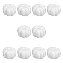 10Pcs Artificial Pumpkins for Halloween Thanksgiving Fall Party White Foam Pumpkins Decoration for Painting Art Craft