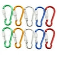 thumbnail image 1 of 10Pcs Assorted Color Aluminum Alloy Carabiner Clip Hook Bottle Holders, 1 of 3