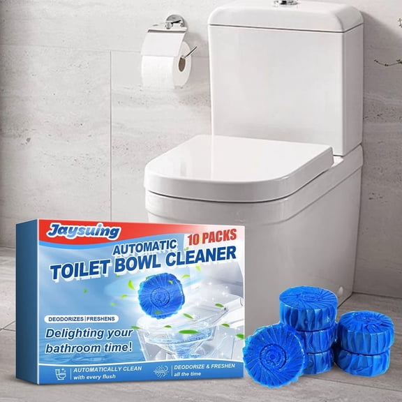 10Pcs Automatic Bleach Toilet Bowl Cleaner Blue Tab Powerful Cleaning For Fresh
