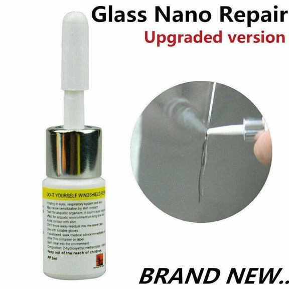 10Pcs Automotive Windshield Repair Resin Fluid Car Window Glass Crack Chip Repair Tool Kit (White)