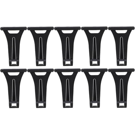 10Pcs Awning Clips, Awning Hooks, Hanger Hook Clip String Awning, Motor Caravan Simple Structure Clothes Hanger for RV, Trailer, Camper, Black