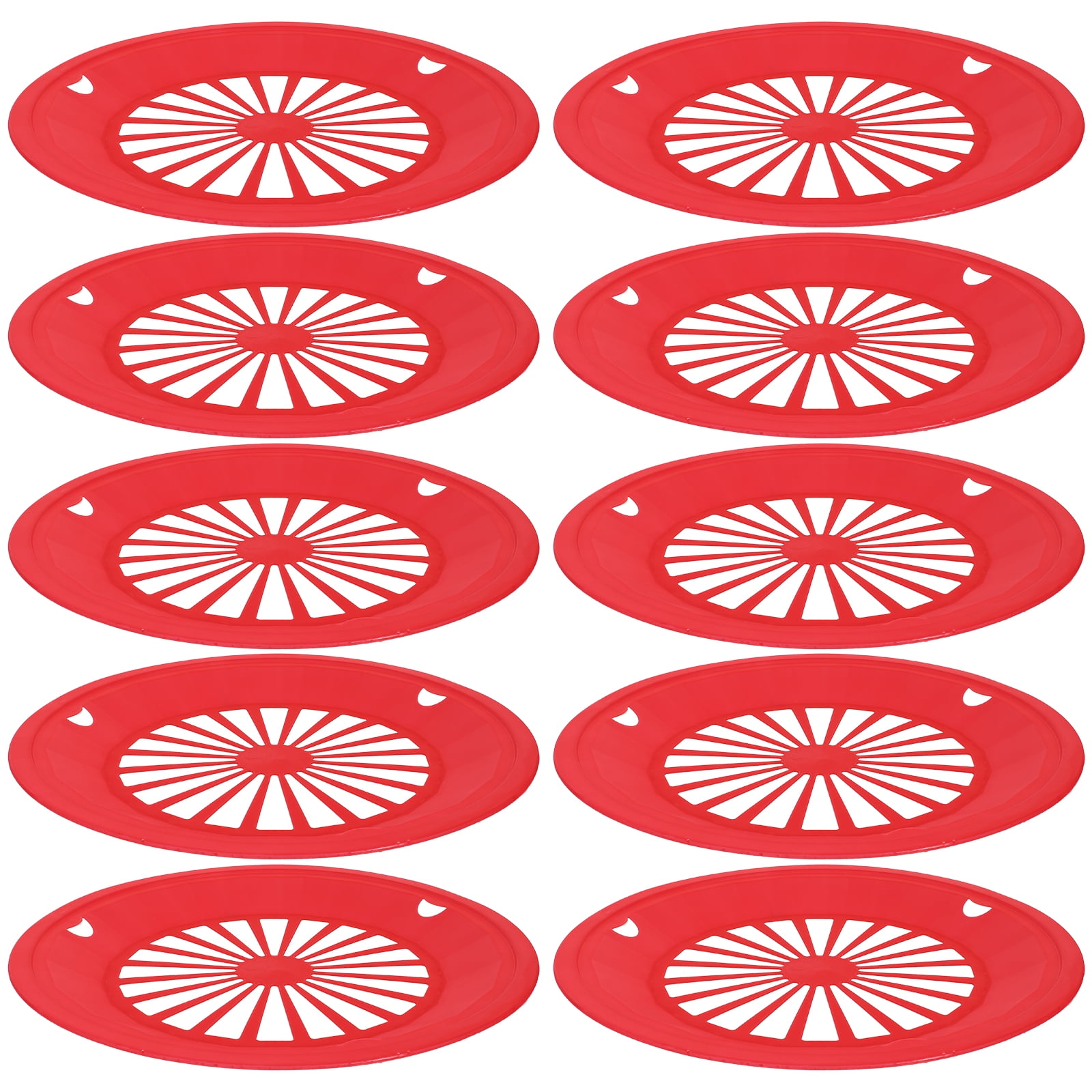 10Pcs BBQ Paper Plate Holder Plastic Dinner Plates Reusable Barbecue