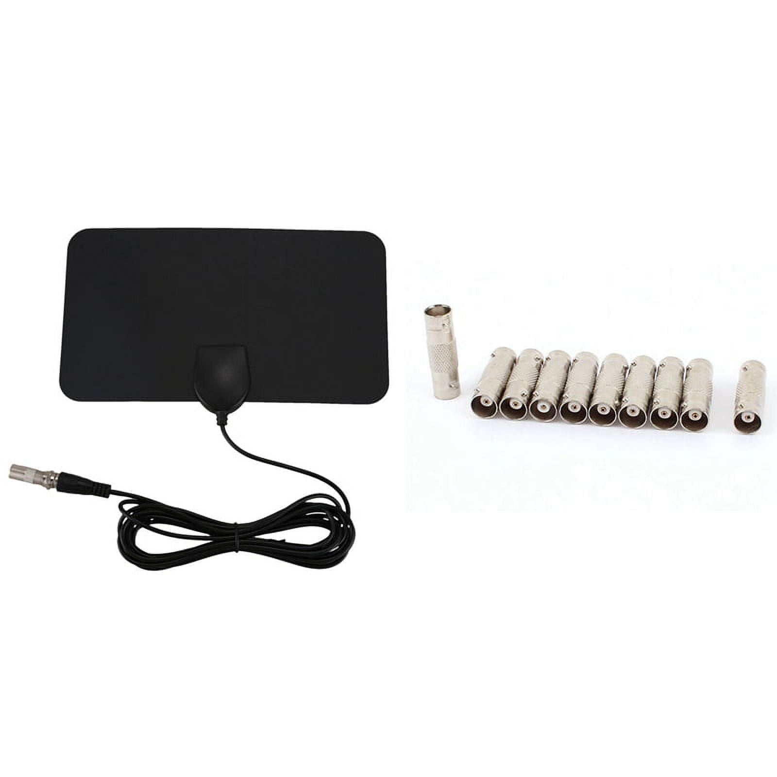 10Pcs BNC Female CCTV RG59 Coaxial Cable Connector Adapter & 1 Pcs Flat