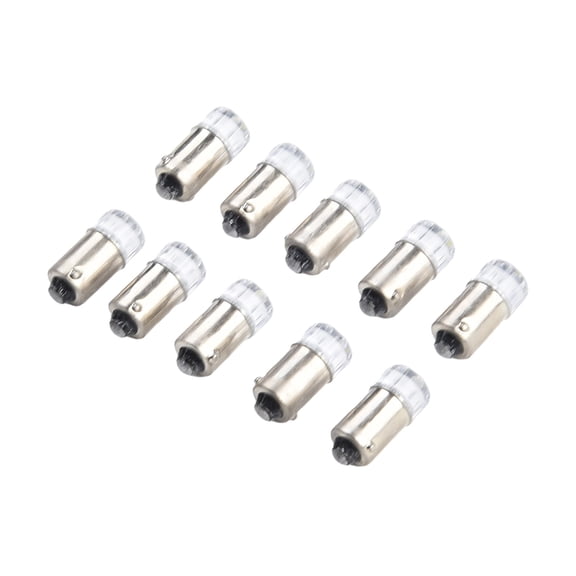 10Pcs Ba9S Led Light Bulb Lamp Bulb 12V Ultra Bright Instrument Lighting White Auto Reading Lamp Width Light Car Interior Lights Fangkenuo