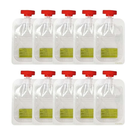 10Pcs Baby Food Pouch Baby Food Pouch Filling Station Food Squeezer Juice Dispenser Baby Food Maker Normal 10 Baby Food Pouch Homemade Baby Food Baby Food Maker For Puree 120Ml Storage Containers