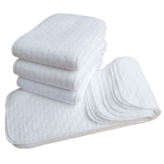 10Pcs Baby White Washable Cloth Nappy Baby Care Muslin Burp Cloth Towel Home Decor