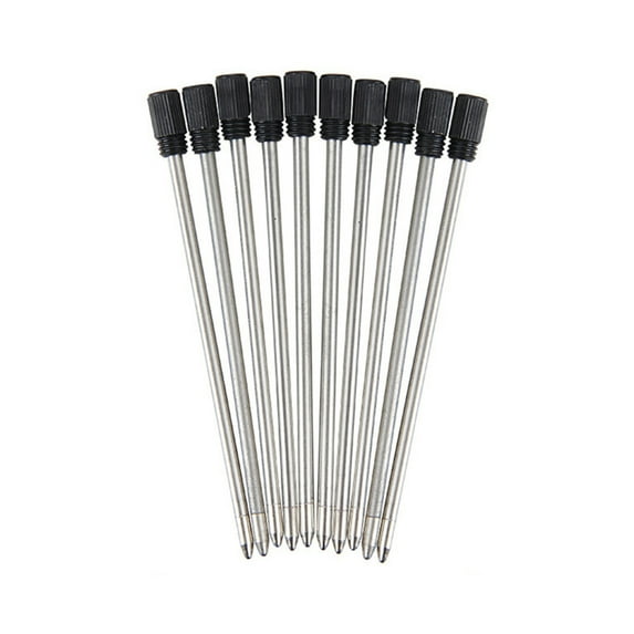 10Pcs Ballpoint Pen Refills for Multifunction Pen, Metal Refills for Twist Action Ballpoint Pens, Crystal Pen Refills