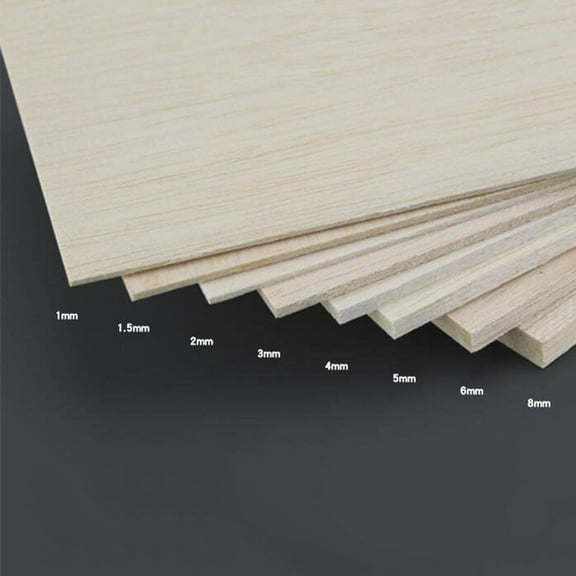 10Pcs Balsa Wood Sheets Wooden Plate 300*100mm For Kids Model Making DIY House Ship Aircraft Thick Wooden Crafts 300x100mm