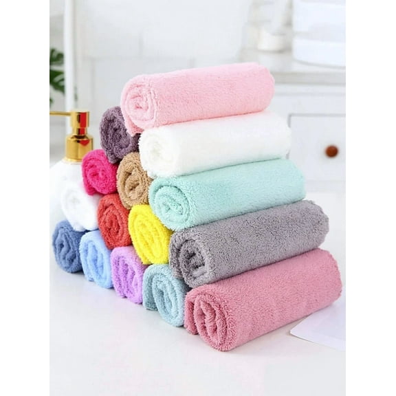 10Pcs Bamboo Fiber Kitchen Towels Highly Absorbent Non-Linting Cloths - New