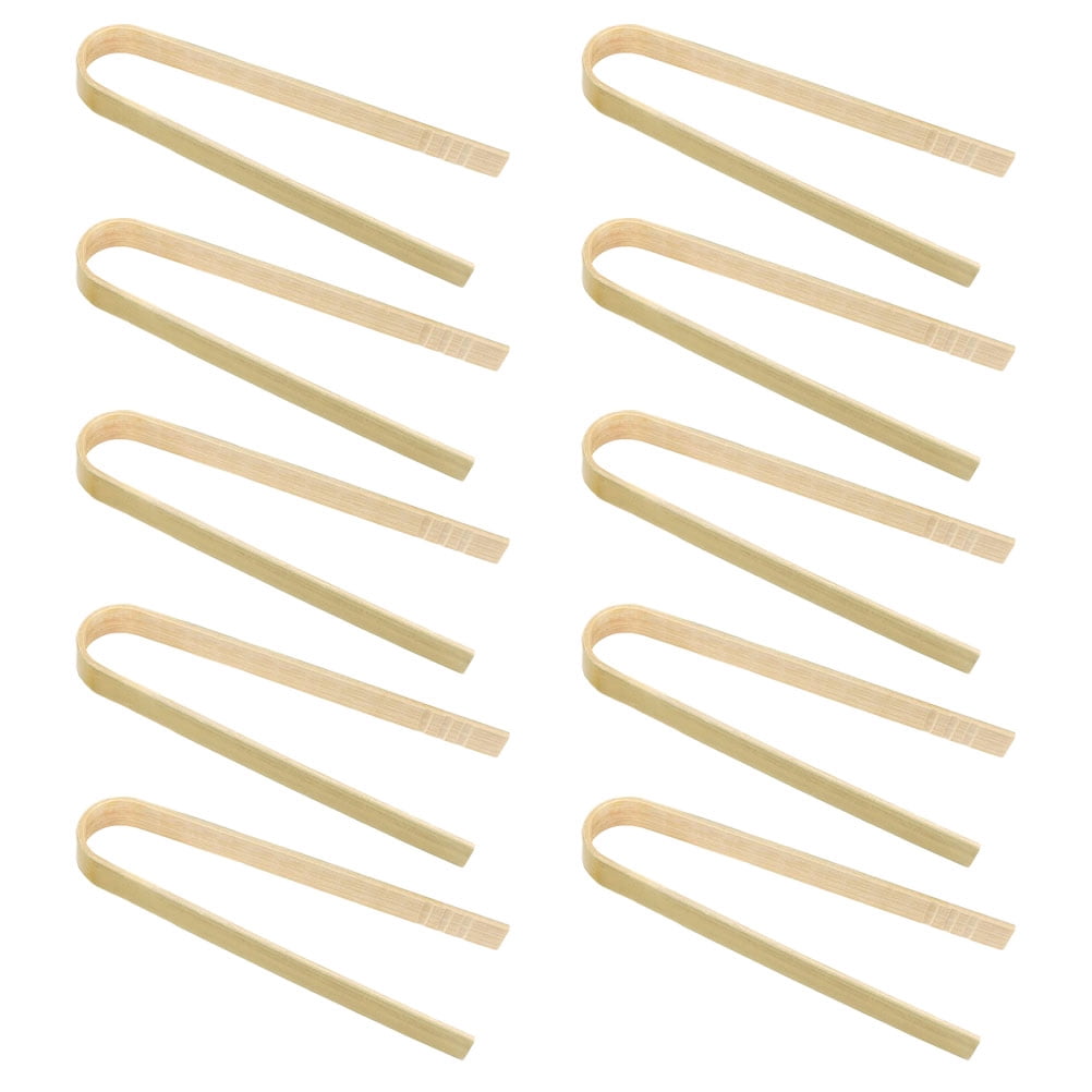 10Pcs Bamboo Food Clips Multi-functional Food Clips Bread Clips (Random Color)
