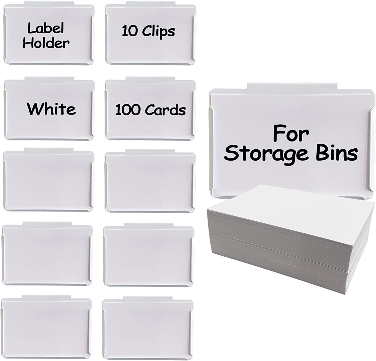 10Pcs Basket Labels Holders 3.5×2.4 inch Metal Bin Labels Clips Tags