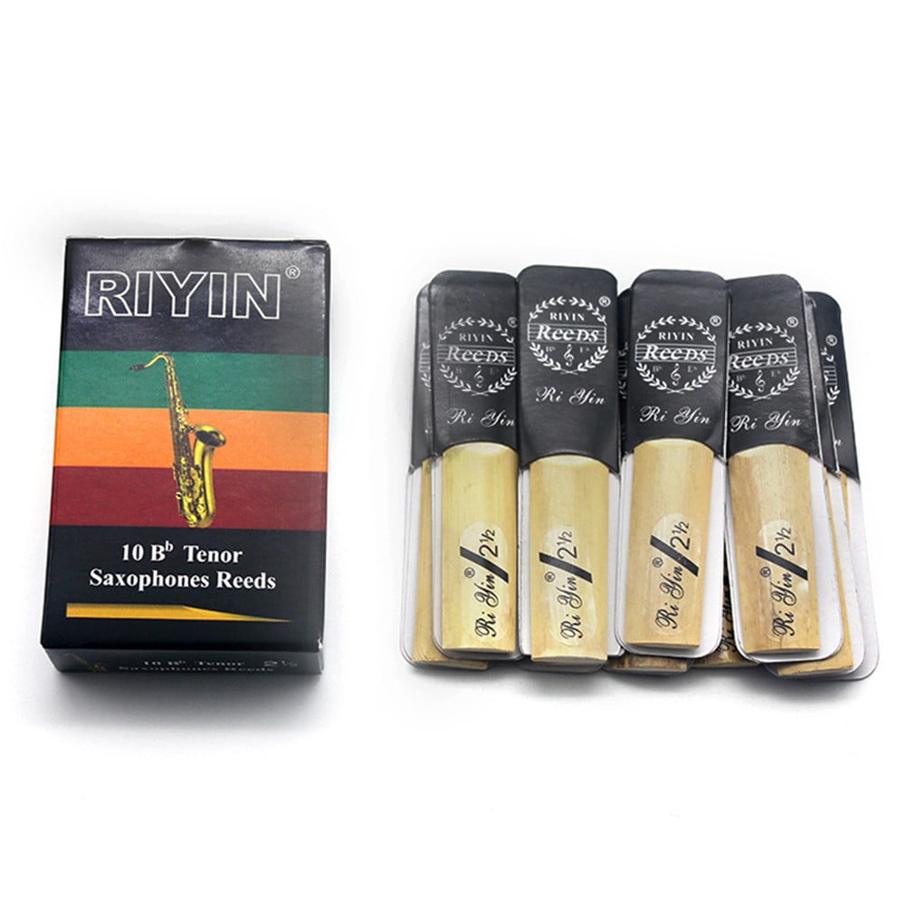 10Pcs Bb Tenor Sax Reeds Strength 2/2.5/3 Saxophone Reed Instrument
